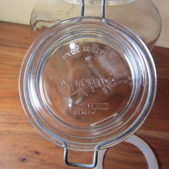 glass storage container angle neck natura italy farm's products (H176) - Picture 13 of 15